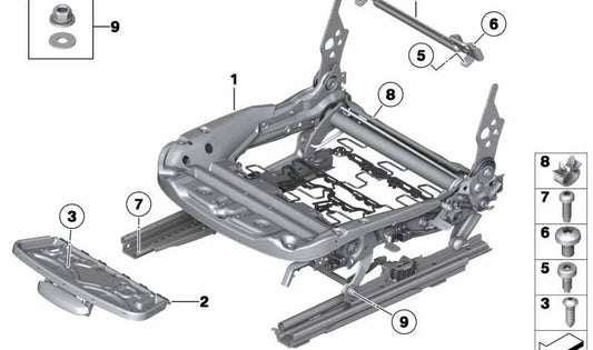 Mecanismo do assento esquerdo OEM 52109176153 para BMW E89. BMW originais.