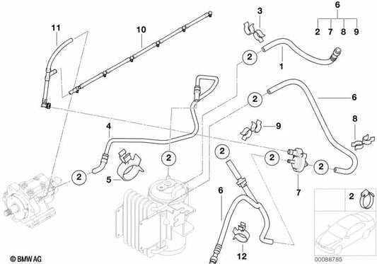 Válvula de Precalentamiento para BMW E46, E39, E38, E53 (OEM 13327787822). Original BMW