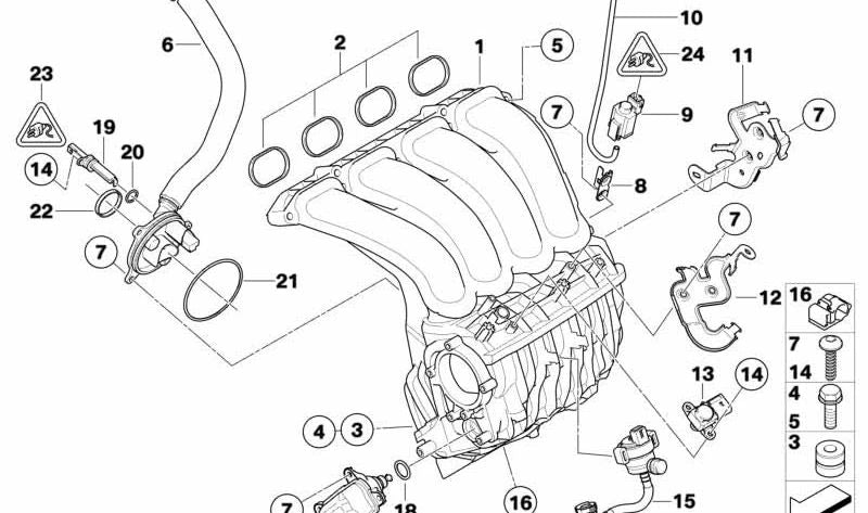 Anillo de Sellado para BMW Serie 1 E81, E82, E87N, E88, Serie 3 E90, E91, E92, E93, Serie 5 E60N, E61N (OEM 11617588256). Original BMW