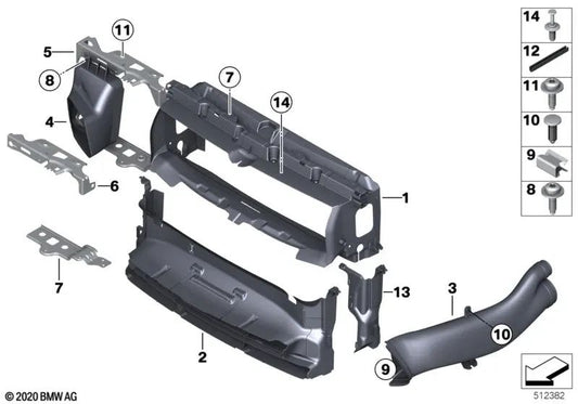 Protector de bordes para BMW F20, F20N, F21, F21N, Serie R28 (OEM 51467019965). Original BMW