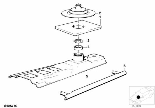 Palanca de cambios para BMW Serie 3 E21 (OEM 25111206507). Original BMW