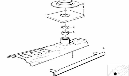 Alavanca de câmbio OEM 25111220314 para BMW E30. BMW originais.