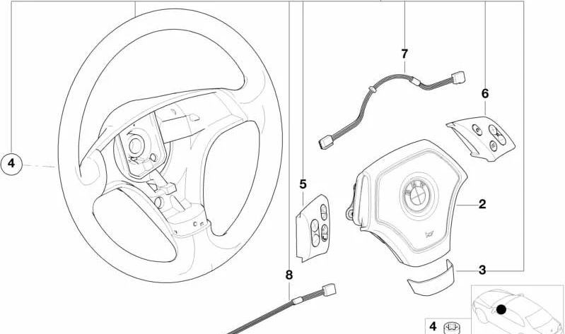 Cubierta negra para BMW Serie 3 E36, E46, Serie 5 E34, E39, Serie 8 E31 (OEM 32341162189). Original BMW