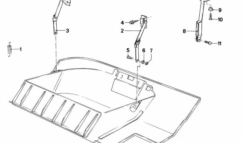 Articulación izquierda para BMW E21, E12, E24, E23 (OEM 51161817521). Original BMW.