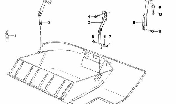 Articulación izquierda para BMW E21, E12, E24, E23 (OEM 51161817521). Original BMW.