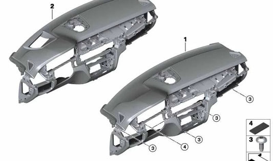 Tablero de Instrumentos de Cuero con Head-Up Display para BMW F86 (OEM 51458068685). Original BMW