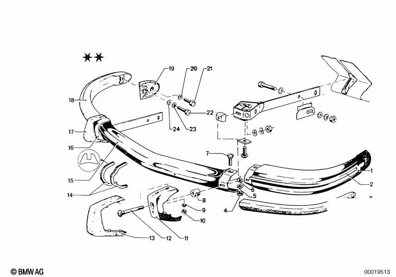 Support for BMW F30, F32, F36, G30, G31, G38 (OEM 51111811043). Genuine BMW.