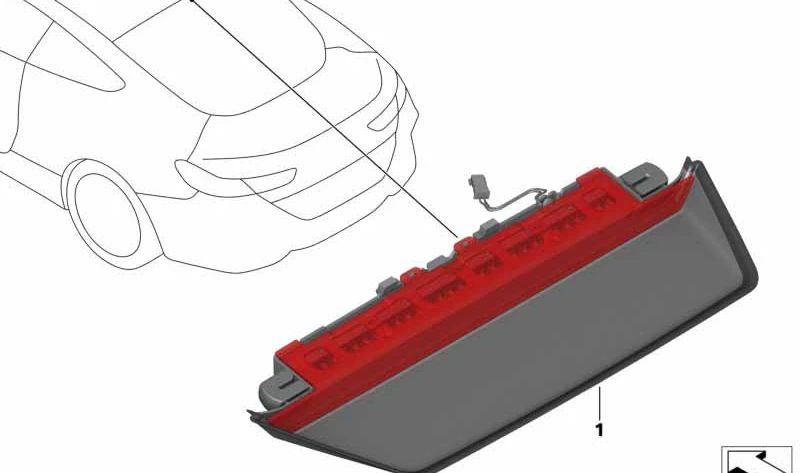 Third Brake Light for BMW 8 Series F92, G15 (OEM 63257476923). Genuine BMW.