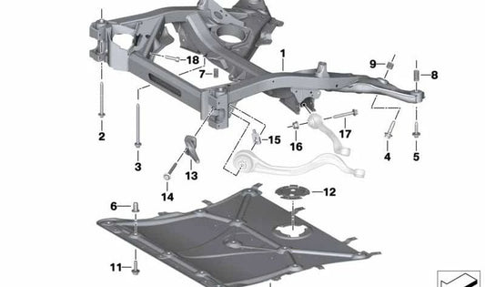 Schubfeld para BMW Z4 G29 (OEM 31106878581). Original BMW