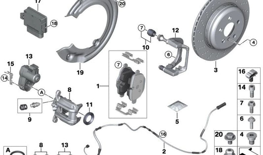 Soporte Cable derecha para BMW I12, I15 (OEM 34216864024). Original BMW