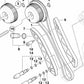 Guia tensor (Spannschiene) OEM 11317838869 para BMW E90, E92, E93. BMW originais.