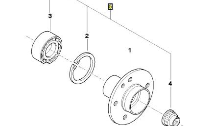 Kit de reparación cojinete de rueda trasera OEM 33412295519 para BMW (Modelos compatibles: E36, E46, E38, E83, Z3, E52). Original BMW