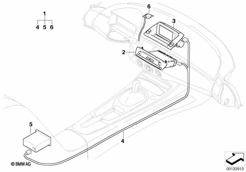 Pantalla de Información Central para BMW Z4 E85, E86 (OEM 65509169175). Original BMW