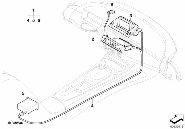 Pantalla de Información Central para BMW Z4 E85, E86 (OEM 65509169175). Original BMW