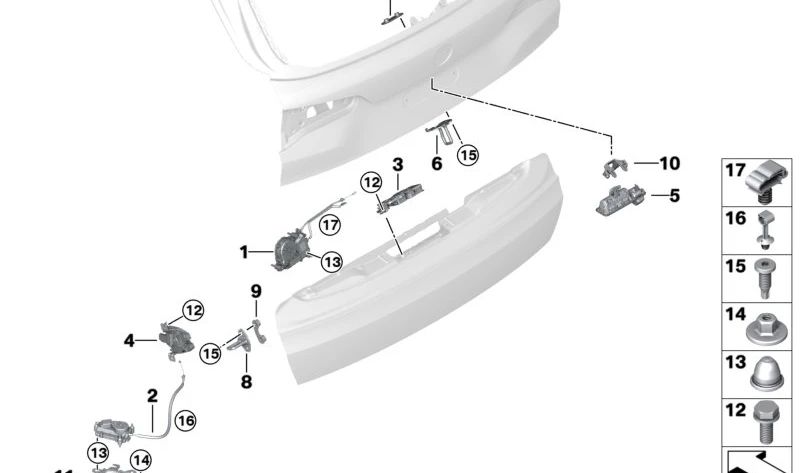 OM 51247473790 Opening Adapter for BMW G05, G18, F95. Original BMW.