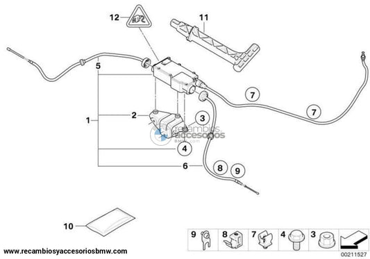 Actuador Con Unidad De Control Freno Mano Para Bmw E70 E71. Original Recambios