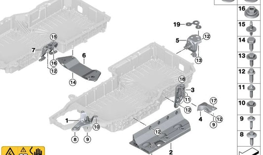 Soporte de relé OEM 61258841555 para BMW (Modelos compatibles: E46, E39, E38, E53, E83, E85, E86). Original BMW.