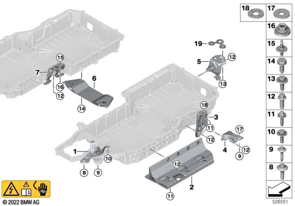 Tuerca Hexagonal para BMW G05N, G09 (OEM 07148838843). Original BMW.