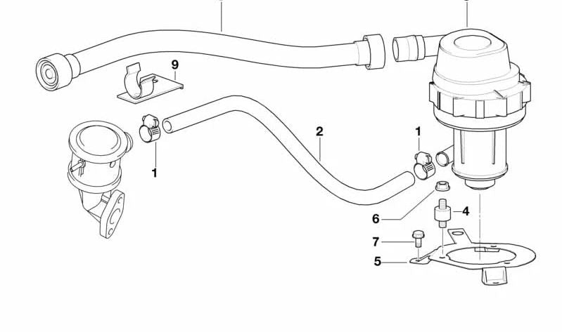 Soporte para BMW Serie 3 E36 (OEM 11721427869). Original BMW