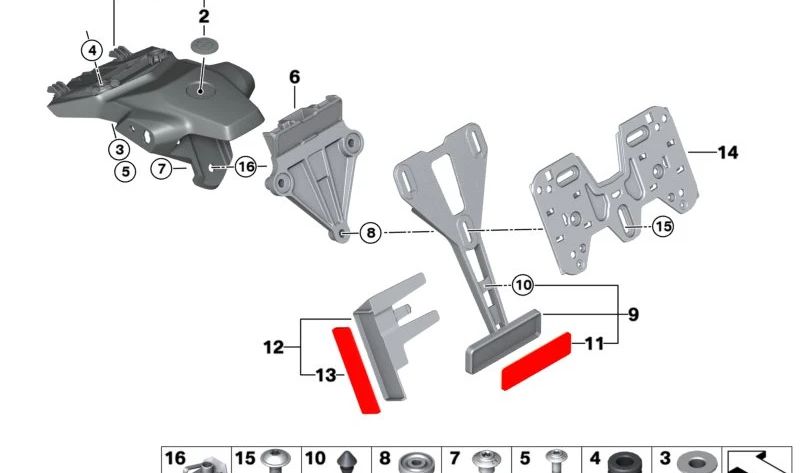 Tornillo fijación OEM 07147274939 para BMW F33, F83, E70. Original BMW.