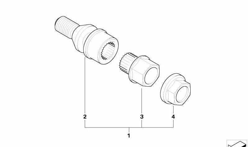 Adapter with Code for BMW E53 (OEM 36136752768). Genuine BMW