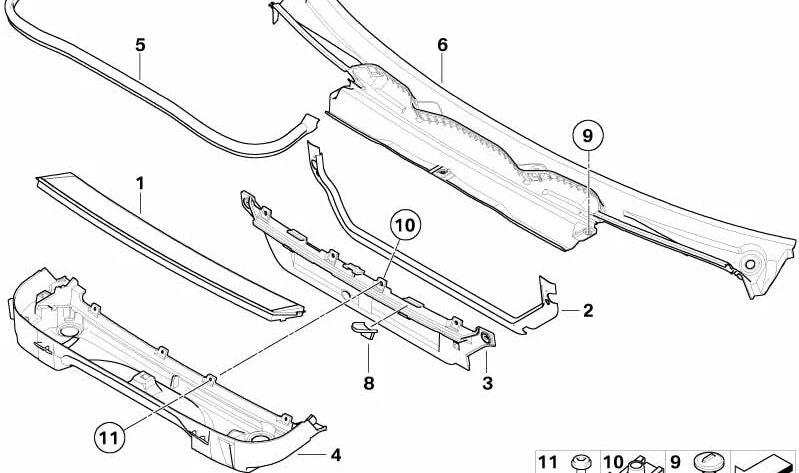 Base de Caja de Microfiltro para BMW X3 E83. Original BMW.