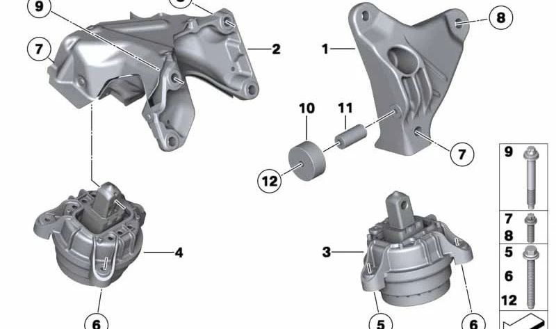 ASA screw for BMW E82, E88, E90, E91, E92, E93, E60N, E61N, F01, F02, E89 (OEM 22116778232). Genuine BMW