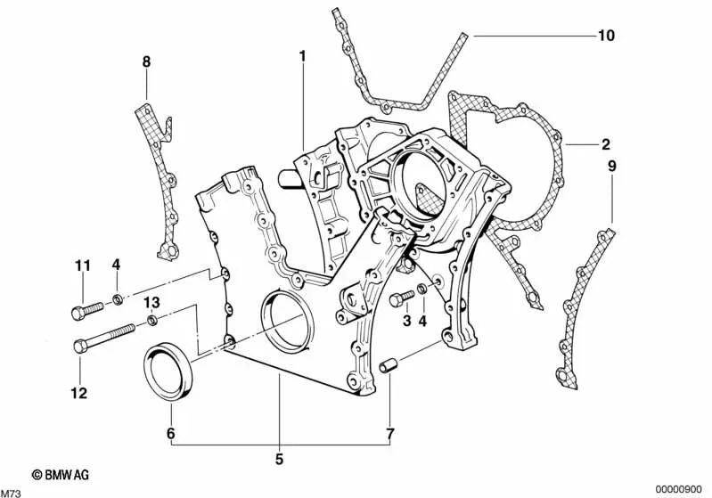 Junta sin amianto para BMW Serie 7 E32, E38, Serie 8 E31 (OEM 11141725756). Original BMW.