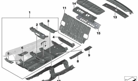 OEM 41007413089 Separador de tronco para BMW G11, G12. BMW original.