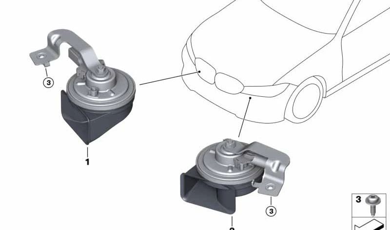 Tom grave OM 61337492206 para BMW G42, G20, G21, G22, G23. BMW original.