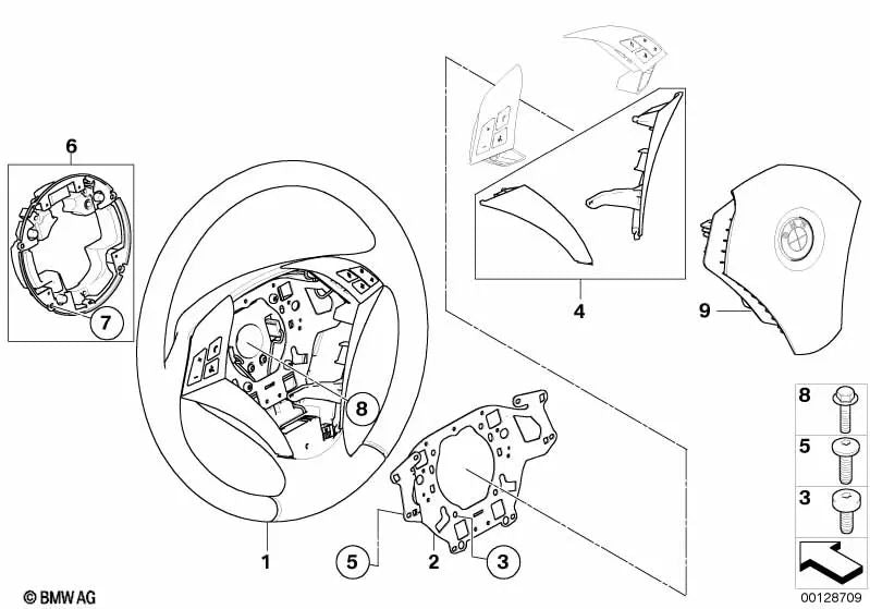 Set of decorative arches for BMW 5 Series E60, E61 (OEM 32306766012). Original BMW