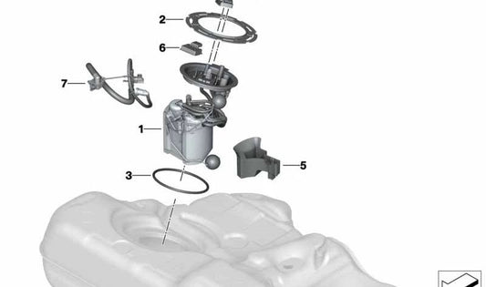 Unidad de Suministro para BMW Serie 7 G12 (OEM 16115A049B6). Original BMW