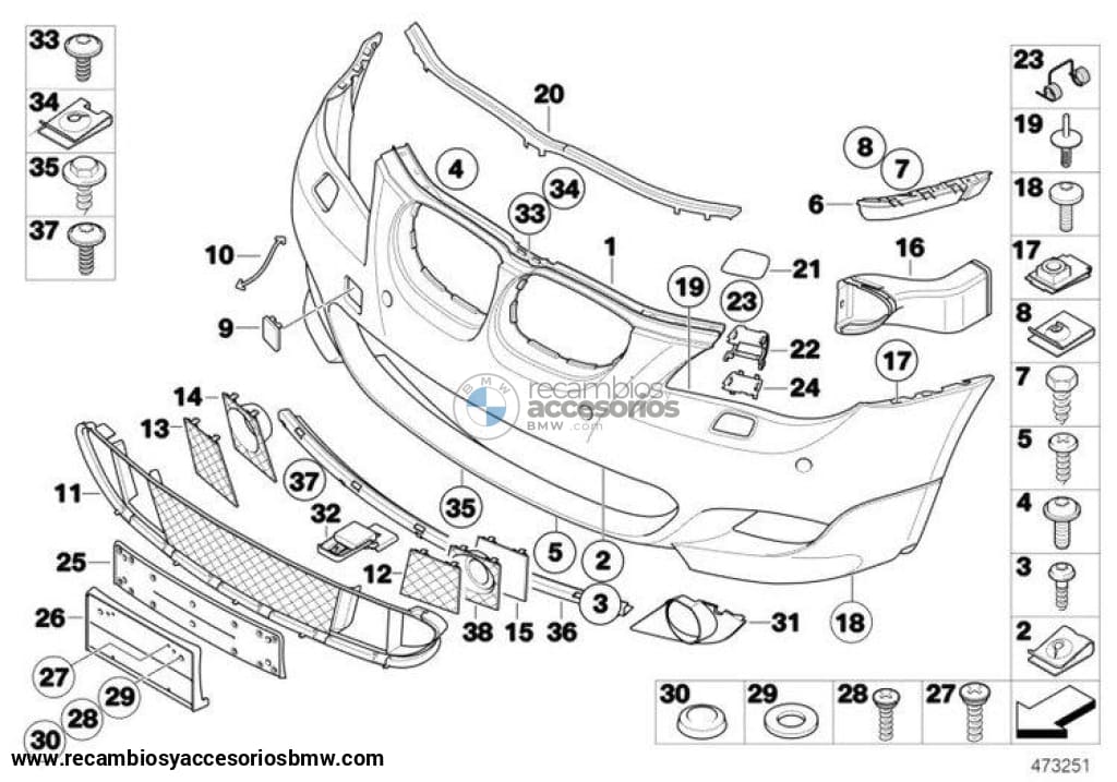 Adaptador Bmw Original M Para E60 E61. Original Recambios