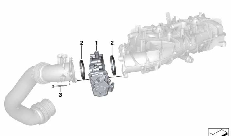 Mariposa de Aceleración para BMW Serie 1 F20N, F21N, Serie 2 F22, F23, G42, Serie 3 F30N, F31N, F34N, F35N, G20, G21, G28, Serie 4 F32, F33, F36, G22, G23, G26, Serie 5 G30, G31, G38, Serie 6 G32, Serie 7 G11, G12, X3 G01, G08, X4 G02, X5 G05, X6 G06, Z4