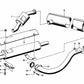 Rear silencer for BMW E46, F30, F80 (OEM 18121107892). Original BMW.