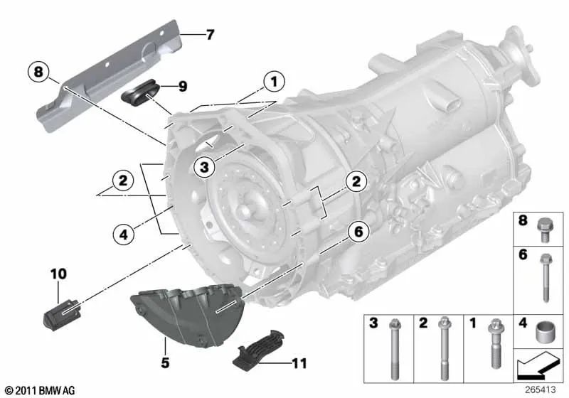 Cubierta protectora para BMW Serie 1 F20, F21, Serie 2 F22, F23, Serie 3 F30, F31, F34, F35, Serie 4 F32, F33, F36, Serie 5 F10, F11, F18, X1 E84, Z4 E89 (OEM 24147629567). Original BMW