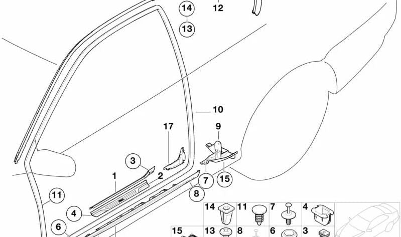 Impression d'étrier du côté droit pour la série BMW 3 E46 (OEM 51717890012). BMW d'origine