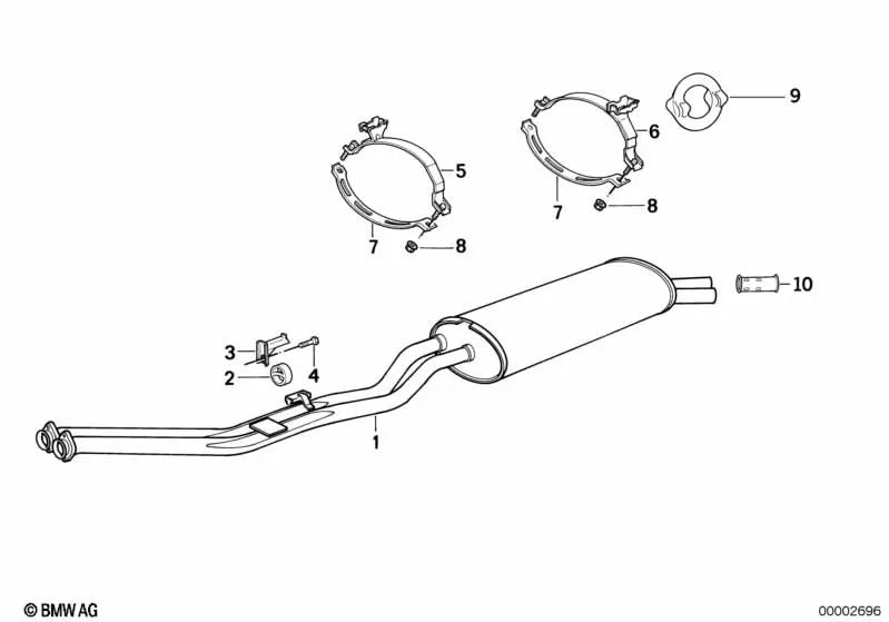 Bügel para BMW Serie 3 E30 (OEM 18201707925). Original BMW.