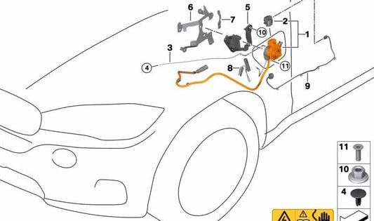 OEM fixing support 61139368395 for BMW F15. Original BMW.