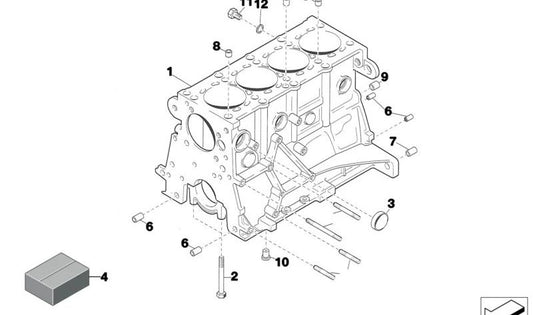 OEM Oil Tobera 11111417435 pour BMW E30, E32, E34, E36, E39, E46, Z3. BMW d'origine.