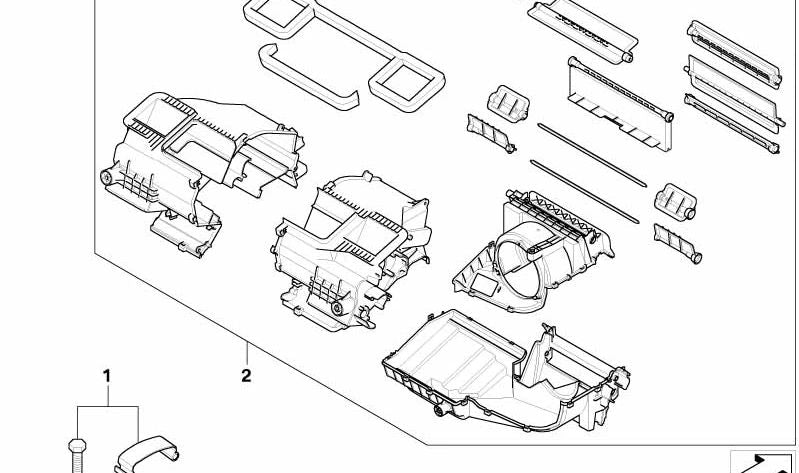 Conjunto de Piezas de Carcasa para BMW Z4 E85, E86 (OEM 64116927603). Original BMW