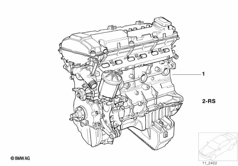 Conjunto de Componentes del Motor para BMW E36, E34 (OEM 11009067420). Original BMW.