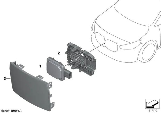 Sensor de radar frontal para BMW U06, G70, I20, U11 (OEM 66315A80820). Original BMW.