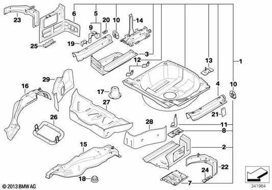 Front shock absorber element support for BMW 3 Series E46 (OEM 41118243088). Genuine BMW