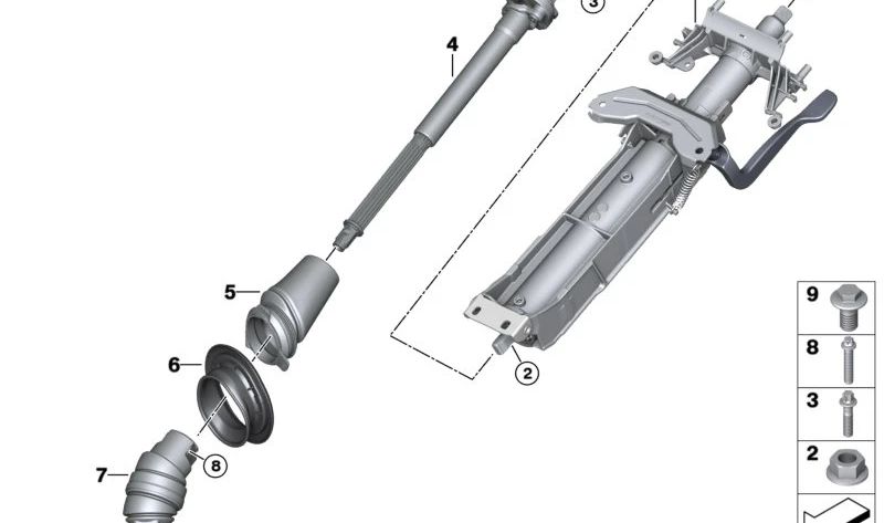 Soporte de Manguito para BMW I12, I15 (OEM 32306858717). Original BMW