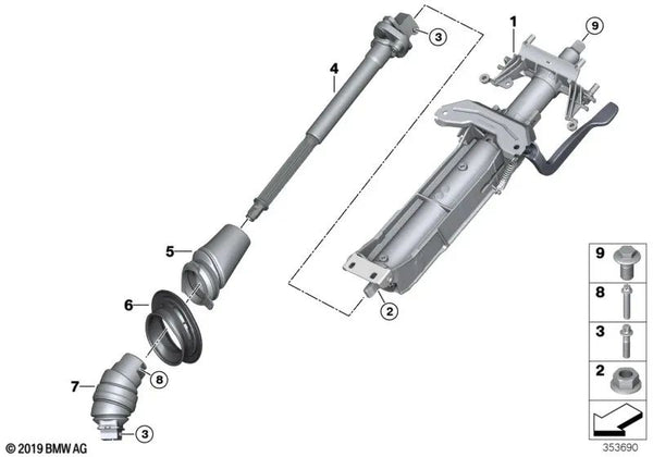 Doble articulación para BMW i I12, I12N, I15 (OEM 32306864888). Original BMW.