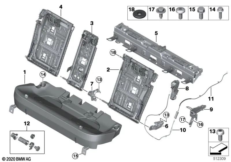 Unlocking Cable for BMW F95, G05 (OEM 52207444867). Original BMW