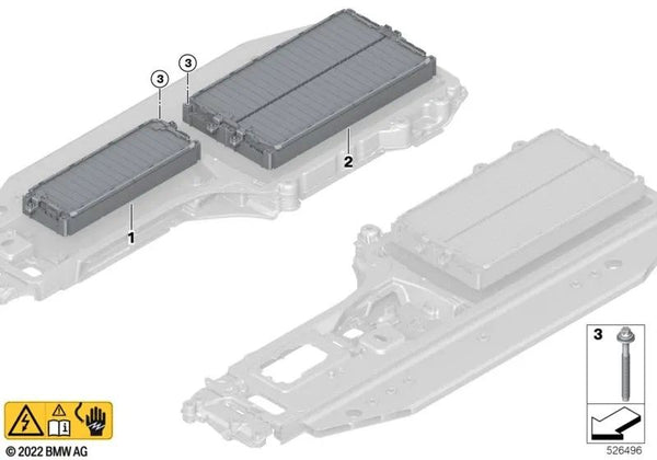 Módulo de Celdas de Batería de Alto Voltaje para BMW Serie 5 G60, Serie 7 G70 (OEM 61278851637). Original BMW