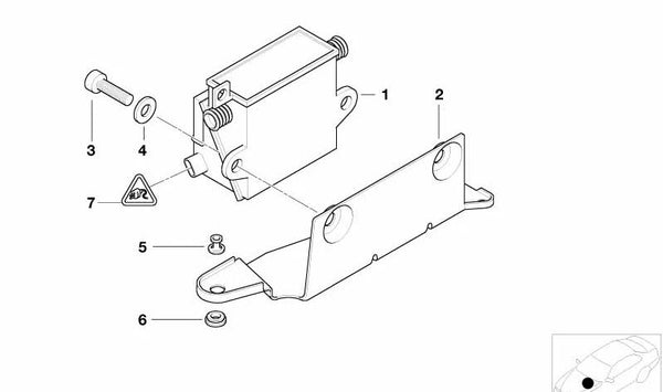 Soporte Dispositivo de Calefacción Adicional Eléctrico para BMW Serie 3 E46 (OEM 64126904669). Original BMW