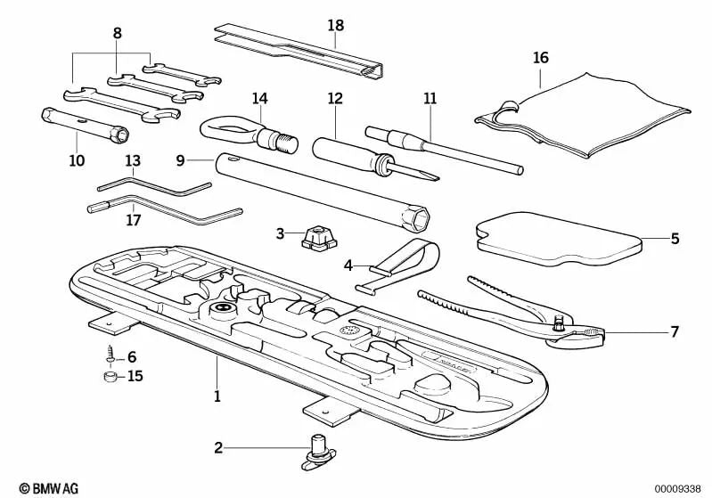 Gancho de remolque para BMW Serie 3 E30, E36, Serie 6 E24 (OEM 72158119188). Original BMW.